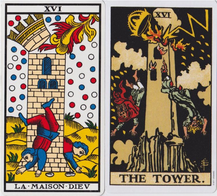 16. La Maison Dieu / The Tower : Reversal, Awareness, Humility